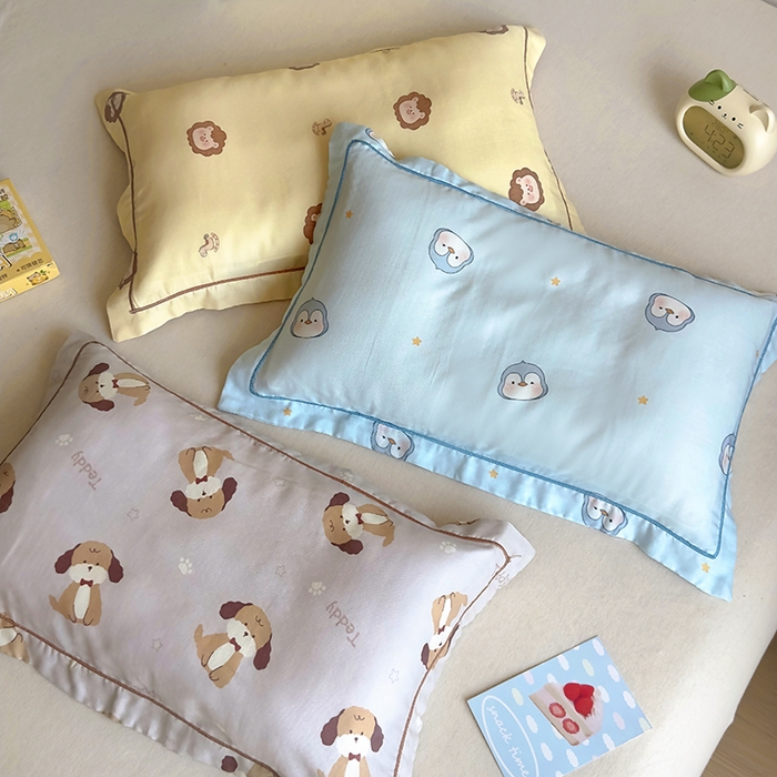 91家纺网 家纺一手货源 找家纺 （总）百寐 2025新款竹纤维棉卡通儿童枕套30×50/35×55母婴A类宝宝枕套再生纤维