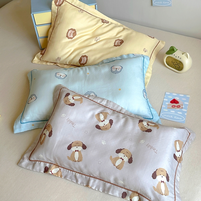 91家纺网 家纺一手货源 找家纺 百寐 2025新款竹纤维棉卡通儿童枕套30×50/35×55母婴A类宝宝枕套再生纤维 组合图仅供展示