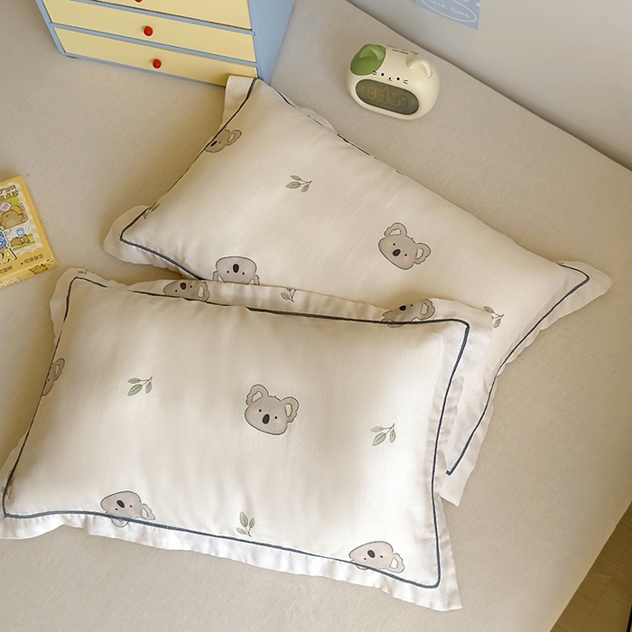 91家纺网 家纺一手货源 找家纺 百寐 2025新款竹纤维棉卡通儿童枕套30×50/35×55母婴A类宝宝枕套再生纤维 小考拉