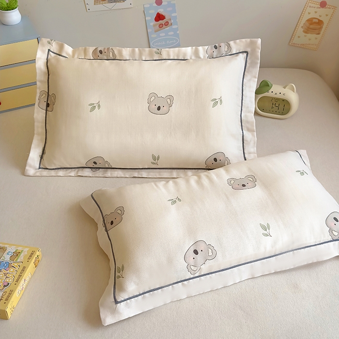 91家纺网 家纺一手货源 找家纺 百寐 2025新款竹纤维棉卡通儿童枕套30×50/35×55母婴A类宝宝枕套再生纤维 小考拉