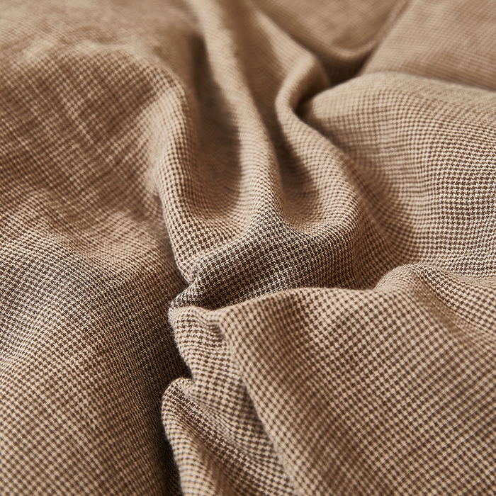 91家纺网 家纺一手货源 找家纺 全美家居 2025新款A类全棉纯棉活性印染双层纱四件套 棕褐香缇