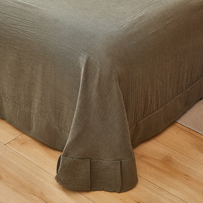 91家纺网 家纺一手货源 找家纺 全美家居 2025新款全棉水洗色织双层纱大豆纤维被夏凉被空调被夏被 榛果梵梦