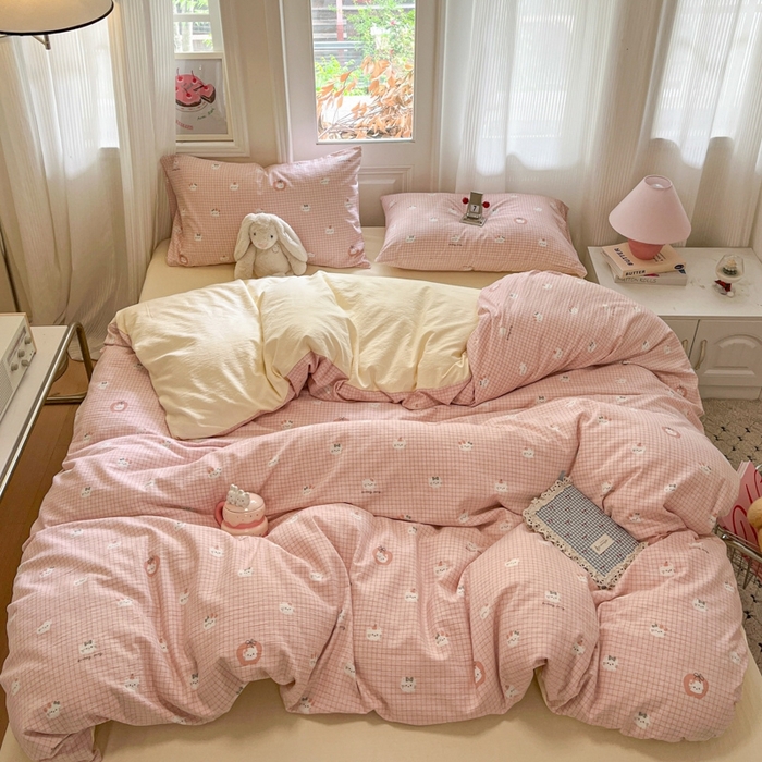 91家纺网 家纺一手货源 找家纺 （总）海岛哥哥 2025新款高克重木棉提花双层纱四件套-风格二