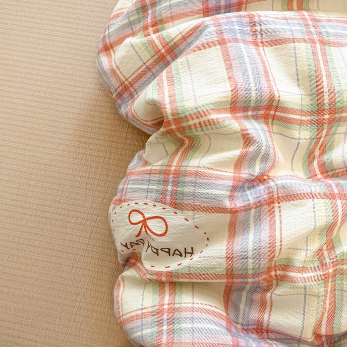 91家纺网 家纺一手货源 找家纺 海岛哥哥 2025新款高克重木棉提花双层纱四件套-风格二 甜甜樱桃