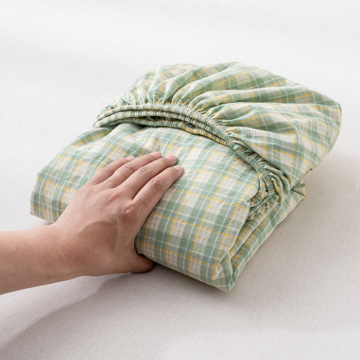 91家纺网 家纺一手货源 找家纺 （总）吉象家纺 2025新款全棉色织水洗棉床笠三件套