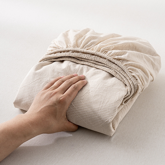 91家纺网 家纺一手货源 找家纺 （总）吉象家纺 2025新款全棉色织水洗棉床笠三件套