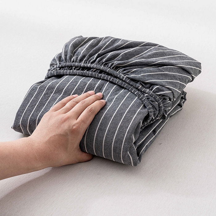 91家纺网 家纺一手货源 找家纺 （总）吉象家纺 2025新款全棉色织水洗棉床笠三件套