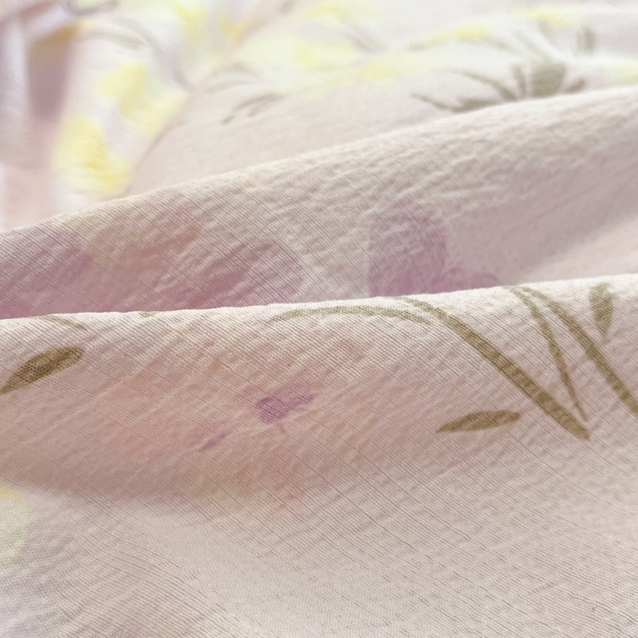 91家纺网 家纺一手货源 找家纺 海岛哥哥 2025新款高克重木棉提花双层纱四件套-风格二 花开半夏紫