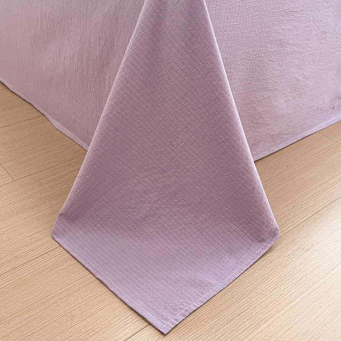 91家纺网 家纺一手货源 找家纺 海岛哥哥 2025新款高克重木棉提花双层纱四件套-风格二 花露凝香