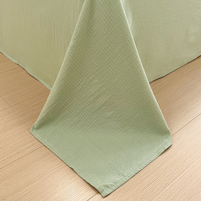 91家纺网 家纺一手货源 找家纺 海岛哥哥 2025新款高克重木棉提花双层纱四件套-风格二 简絮