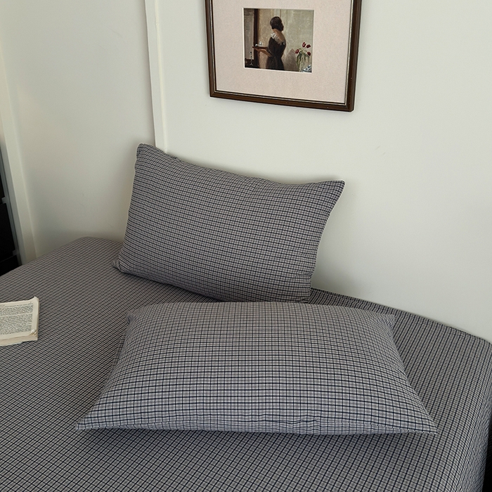 91家纺网 家纺一手货源 找家纺 吉象家纺 2025新款全棉色织水洗棉床单三件套 极目