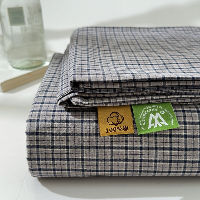 91家纺网 家纺一手货源 找家纺 吉象家纺 2025新款全棉色织水洗棉床单三件套 极目