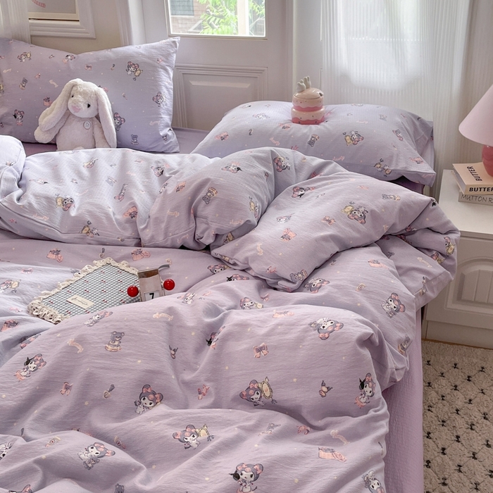 91家纺网 家纺一手货源 找家纺 海岛哥哥 2025新款高克重木棉提花双层纱四件套-风格二 洛米礼物盒