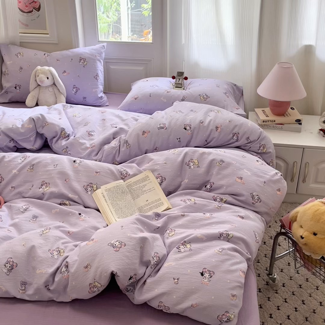 91家纺网 家纺一手货源 找家纺 海岛哥哥 2025新款高克重木棉提花双层纱四件套-风格二 洛米礼物盒