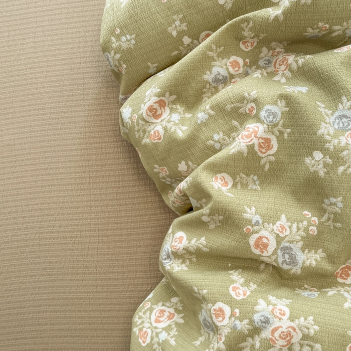 海岛哥哥 2025新款高克重木棉提花双层纱四件套-风格二 漫漫春色