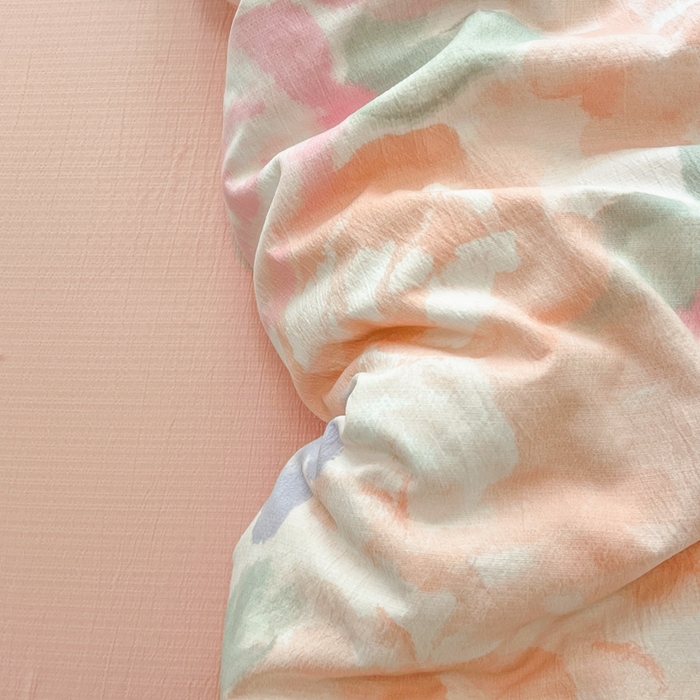 海岛哥哥 2025新款高克重木棉提花双层纱四件套-风格二 轻轻密语