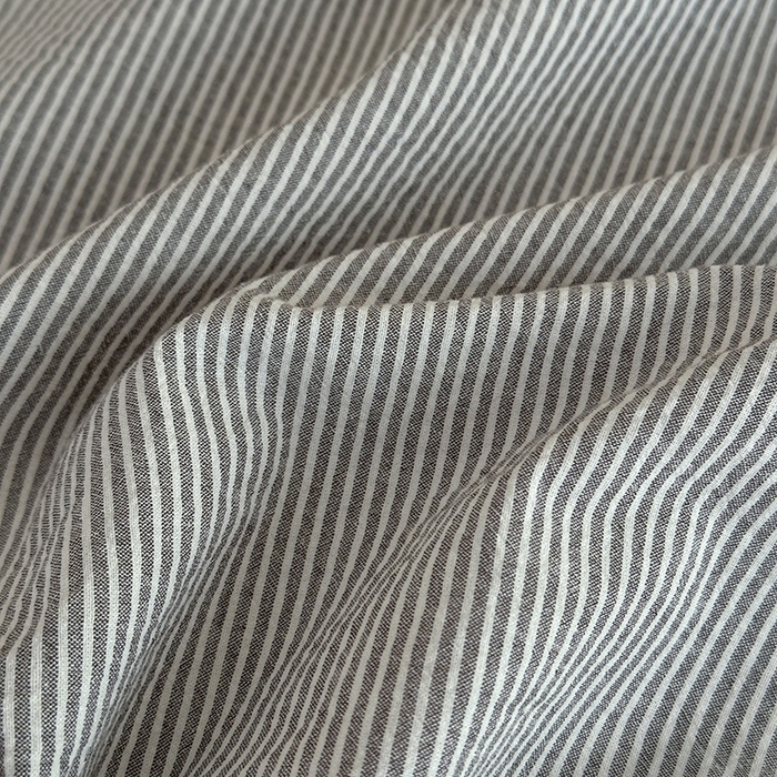 91家纺网 家纺一手货源 找家纺 吉象家纺 2025新款全棉色织水洗棉床单三件套 秘境灰条