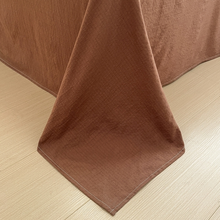 91家纺网 家纺一手货源 找家纺 海岛哥哥 2025新款高克重木棉提花双层纱四件套-风格二 素简格