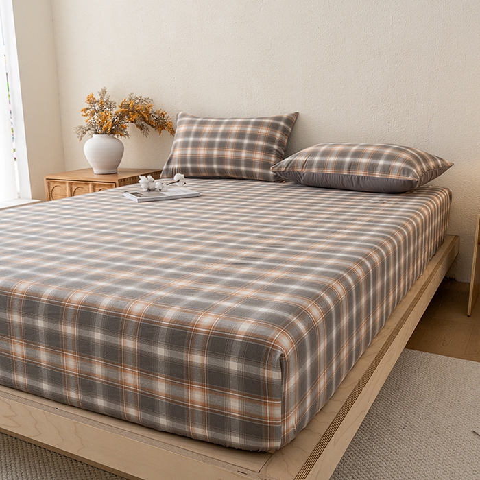 91家纺网 家纺一手货源 找家纺 吉象家纺 2025新款全棉色织水洗棉床笠三件套 乔纳森