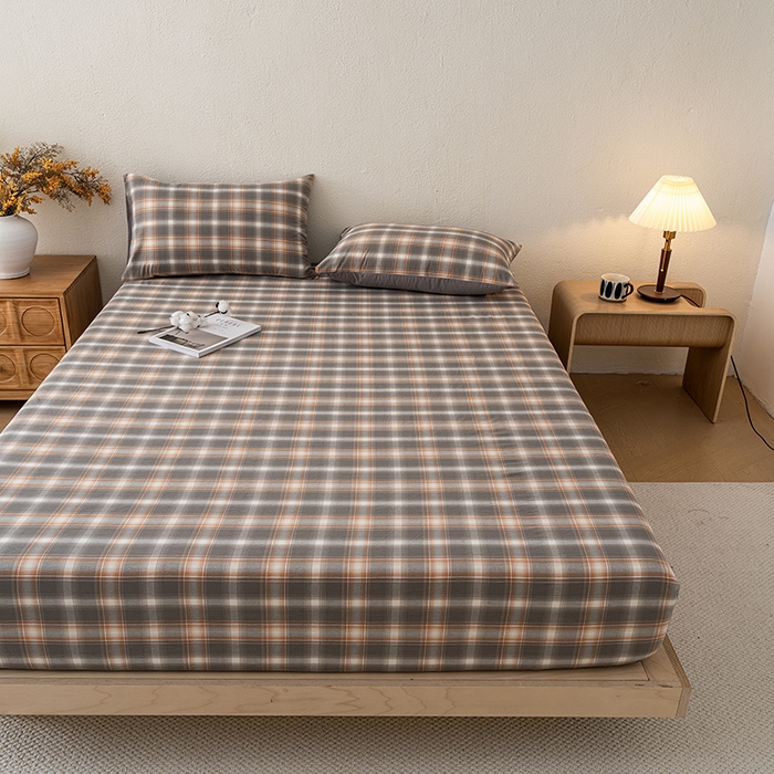 91家纺网 家纺一手货源 找家纺 吉象家纺 2025新款全棉色织水洗棉床笠三件套 乔纳森