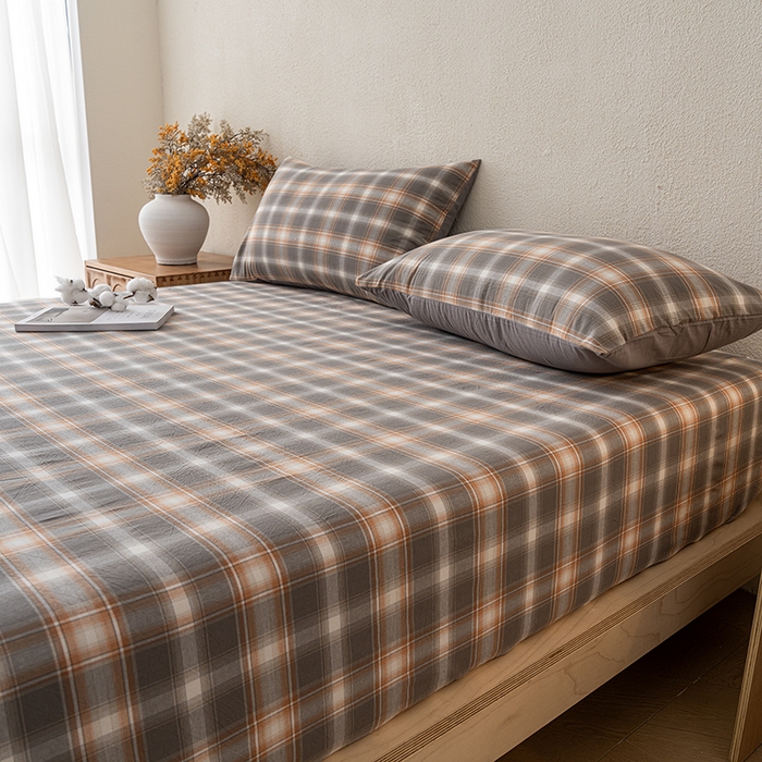 91家纺网 家纺一手货源 找家纺 吉象家纺 2025新款全棉色织水洗棉床笠三件套 乔纳森