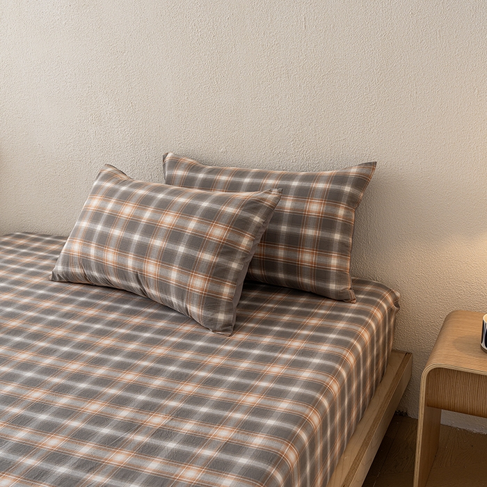 91家纺网 家纺一手货源 找家纺 吉象家纺 2025新款全棉色织水洗棉床笠三件套 乔纳森