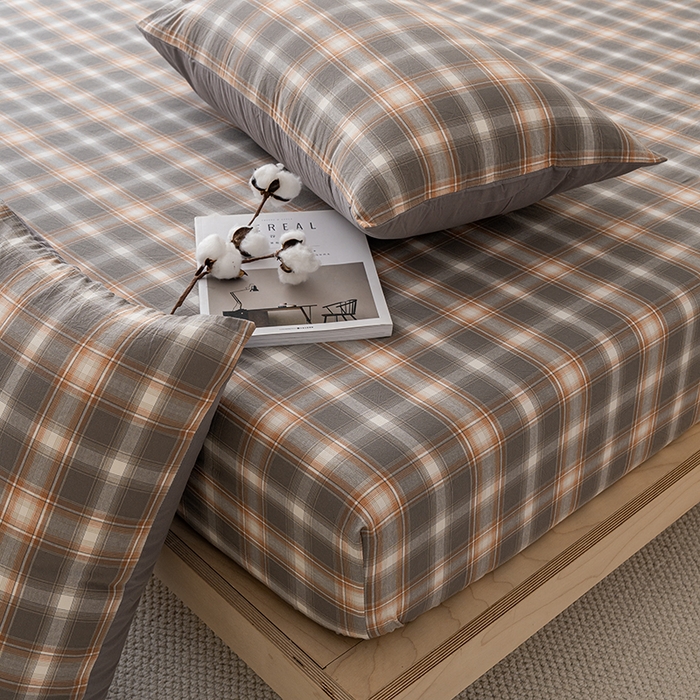 91家纺网 家纺一手货源 找家纺 吉象家纺 2025新款全棉色织水洗棉床笠三件套 乔纳森