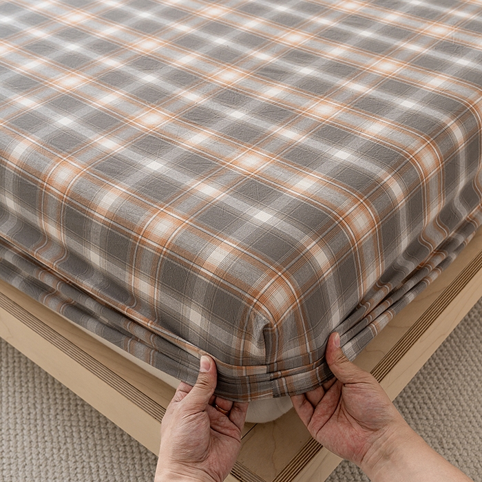 91家纺网 家纺一手货源 找家纺 吉象家纺 2025新款全棉色织水洗棉床笠三件套 乔纳森