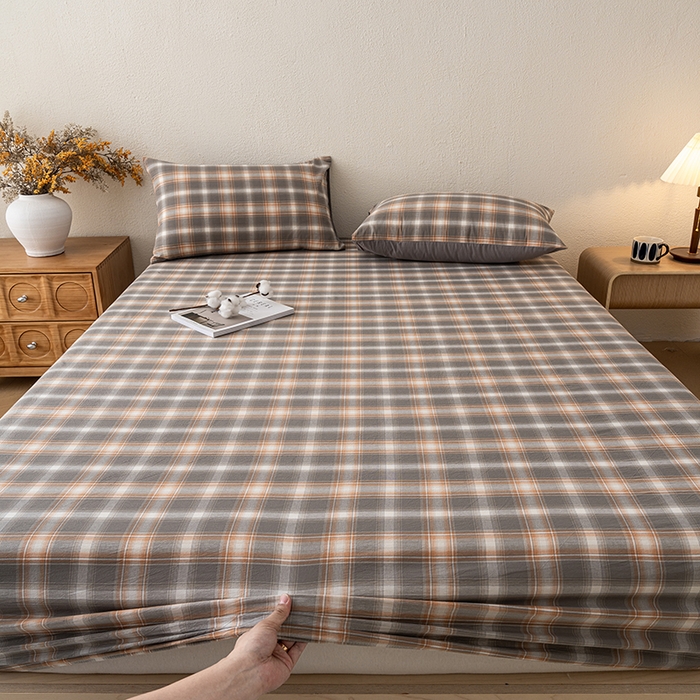 91家纺网 家纺一手货源 找家纺 吉象家纺 2025新款全棉色织水洗棉床笠三件套 乔纳森