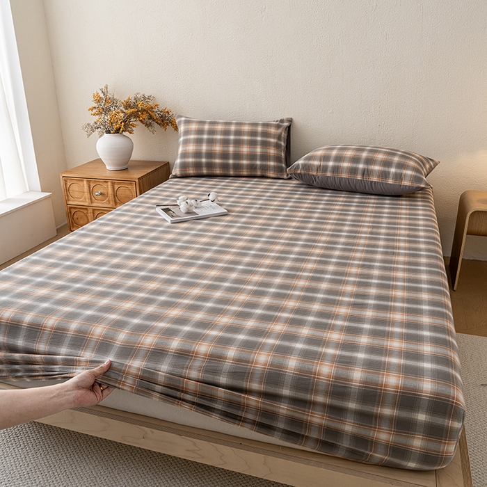 91家纺网 家纺一手货源 找家纺 吉象家纺 2025新款全棉色织水洗棉床笠三件套 乔纳森