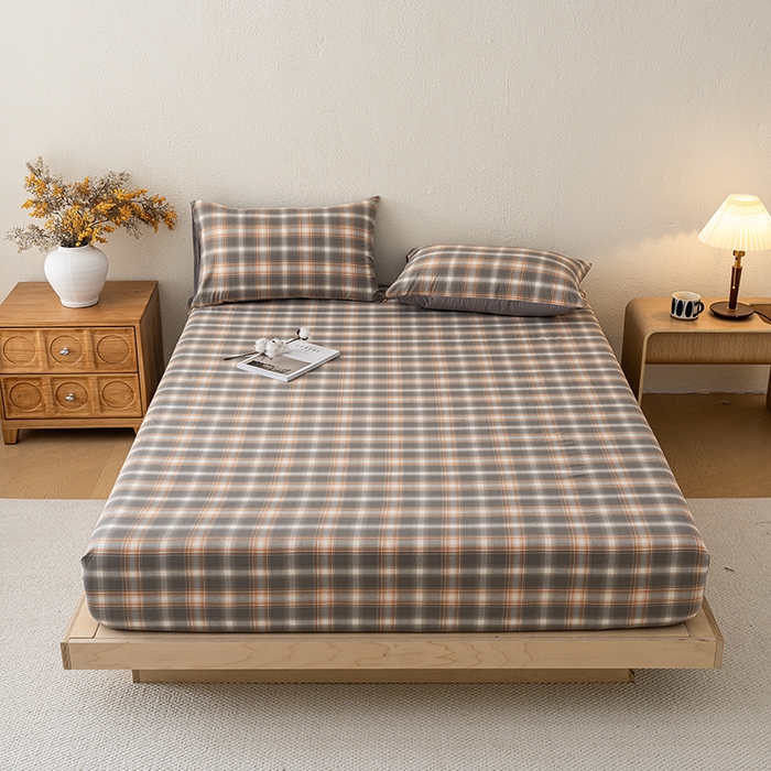 91家纺网 家纺一手货源 找家纺 吉象家纺 2025新款全棉色织水洗棉床笠三件套 乔纳森