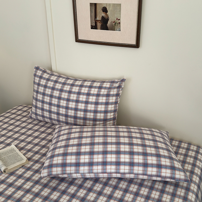 91家纺网 家纺一手货源 找家纺 吉象家纺 2025新款全棉色织水洗棉床单三件套 诺兰