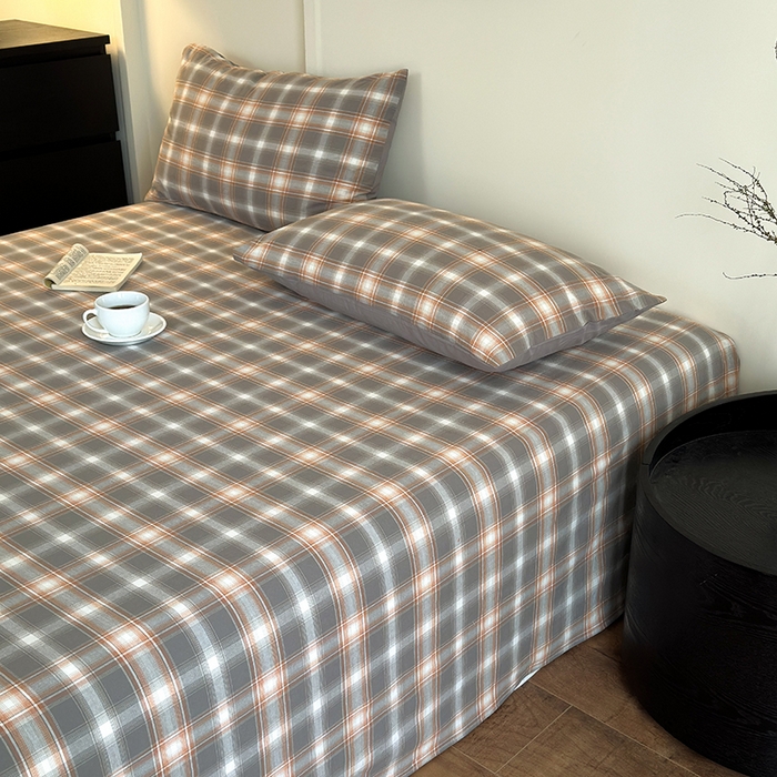 91家纺网 家纺一手货源 找家纺 吉象家纺 2025新款全棉色织水洗棉床单三件套 乔纳森