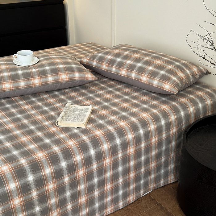 91家纺网 家纺一手货源 找家纺 吉象家纺 2025新款全棉色织水洗棉床单三件套 乔纳森