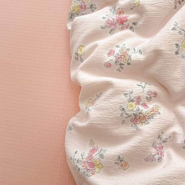 海岛哥哥 2025新款高克重木棉提花双层纱四件套-风格二 甜心香草