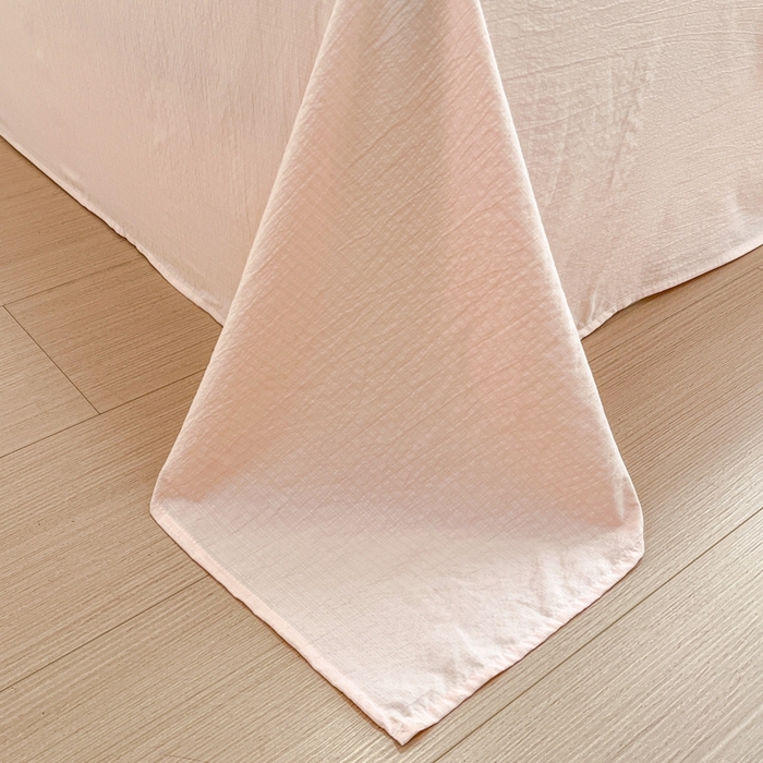 91家纺网 家纺一手货源 找家纺 海岛哥哥 2025新款高克重木棉提花双层纱四件套-风格二 甜心香草