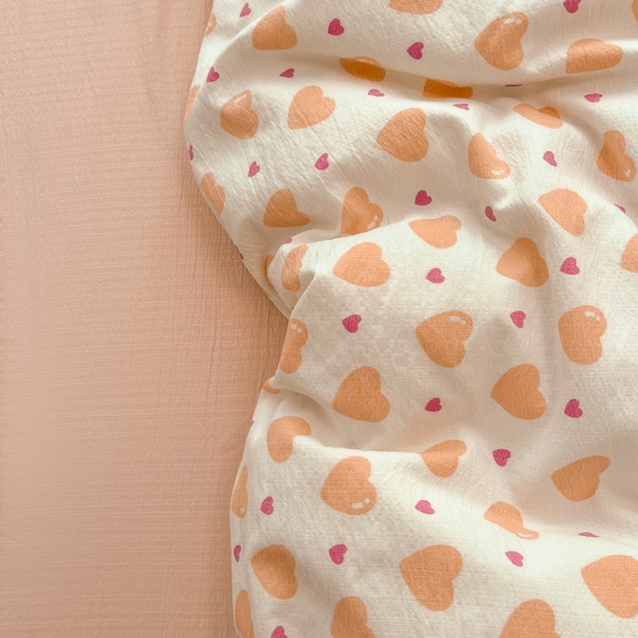 海岛哥哥 2025新款高克重木棉提花双层纱四件套-风格二 午后红茶