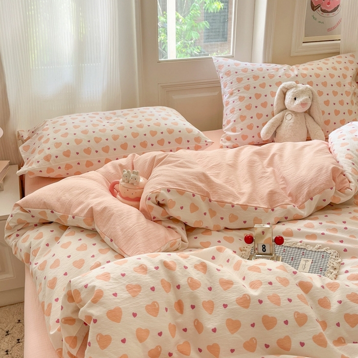 91家纺网 家纺一手货源 找家纺 海岛哥哥 2025新款高克重木棉提花双层纱四件套-风格二 午后红茶