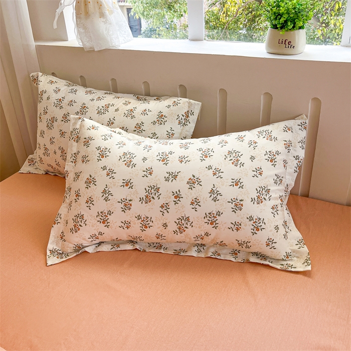 91家纺网 家纺一手货源 找家纺 （总）大吉 2025新款亲肤舒适全棉纯棉喷气小清新印花系列单枕套枕套单件单品枕套