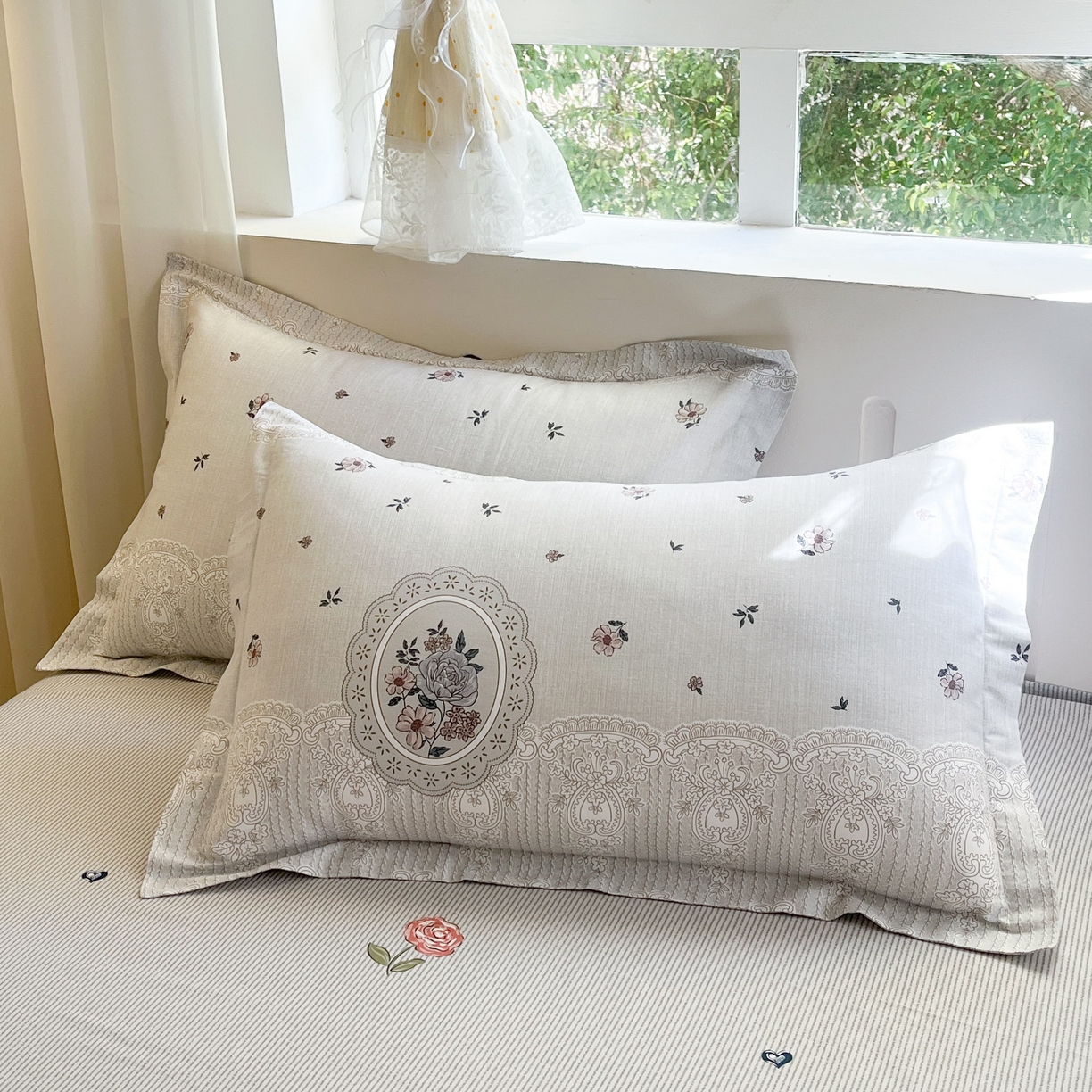 91家纺网 家纺一手货源 找家纺 （总）大吉 2025新款亲肤舒适全棉纯棉喷气小清新印花系列单枕套枕套单件单品枕套