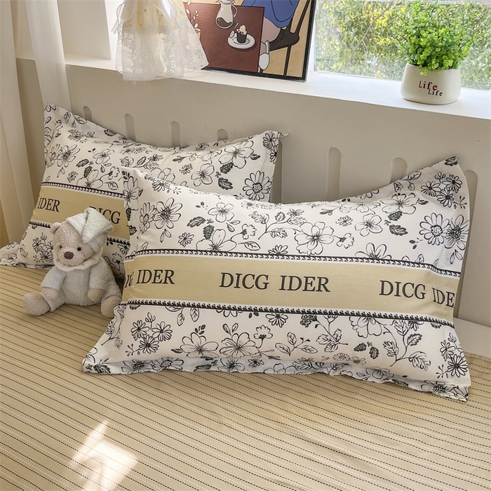 91家纺网 家纺一手货源 找家纺 （总）大吉 2025新款亲肤舒适全棉纯棉喷气小清新印花系列单枕套枕套单件单品枕套