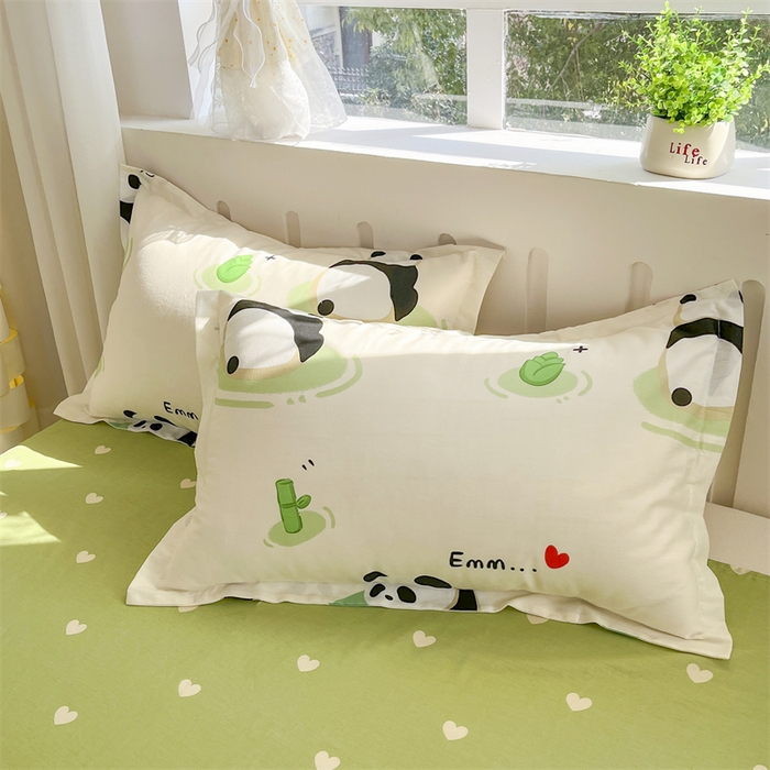 91家纺网 家纺一手货源 找家纺 （总）大吉 2025新款亲肤舒适全棉纯棉喷气小清新印花系列单枕套枕套单件单品枕套