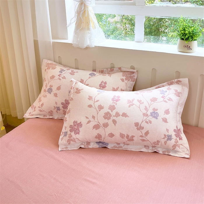 大吉 2025新款亲肤舒适全棉纯棉喷气小清新印花系列单枕套枕套单件单品枕套 春日