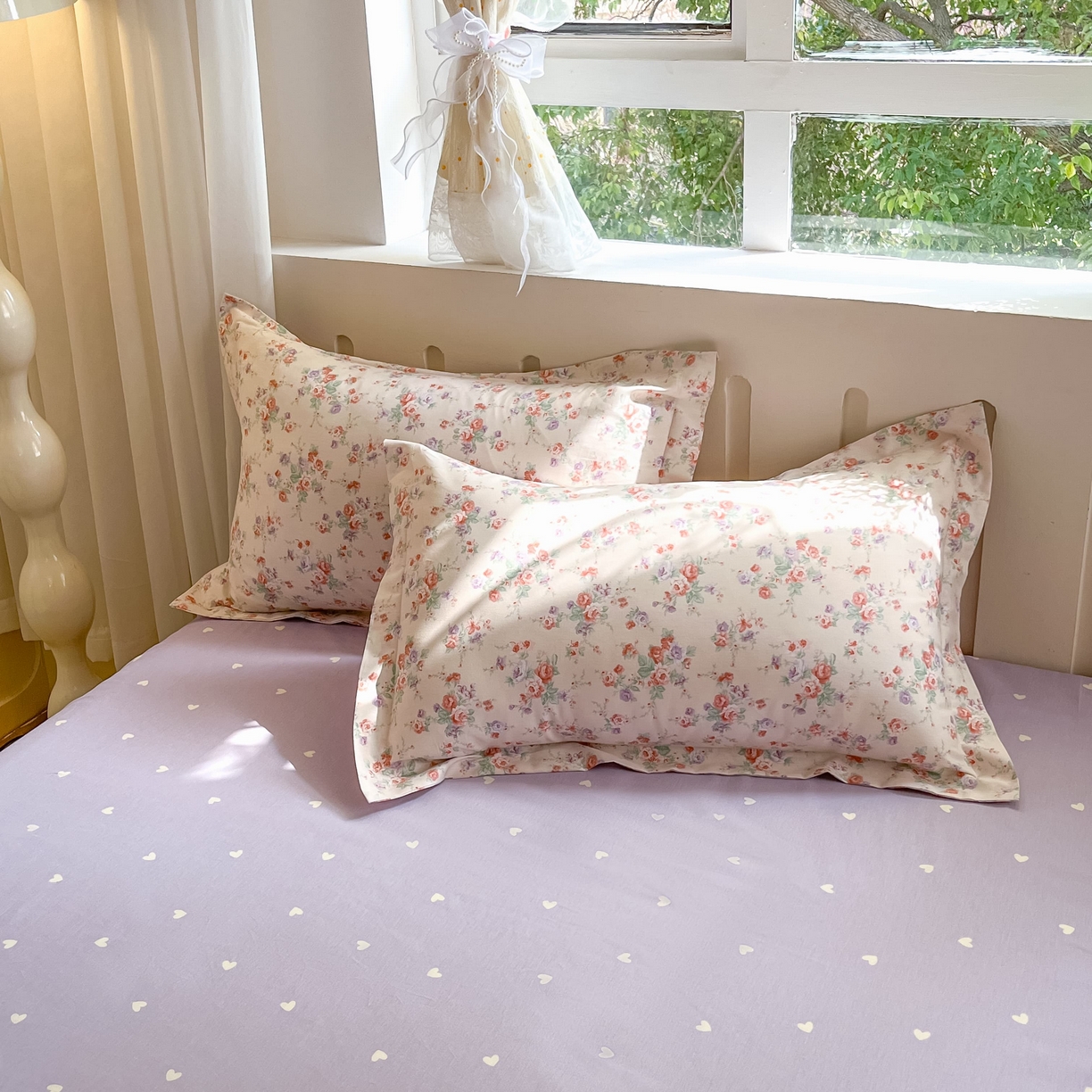 大吉 2025新款亲肤舒适全棉纯棉喷气小清新印花系列单枕套枕套单件单品枕套 花语蔷薇