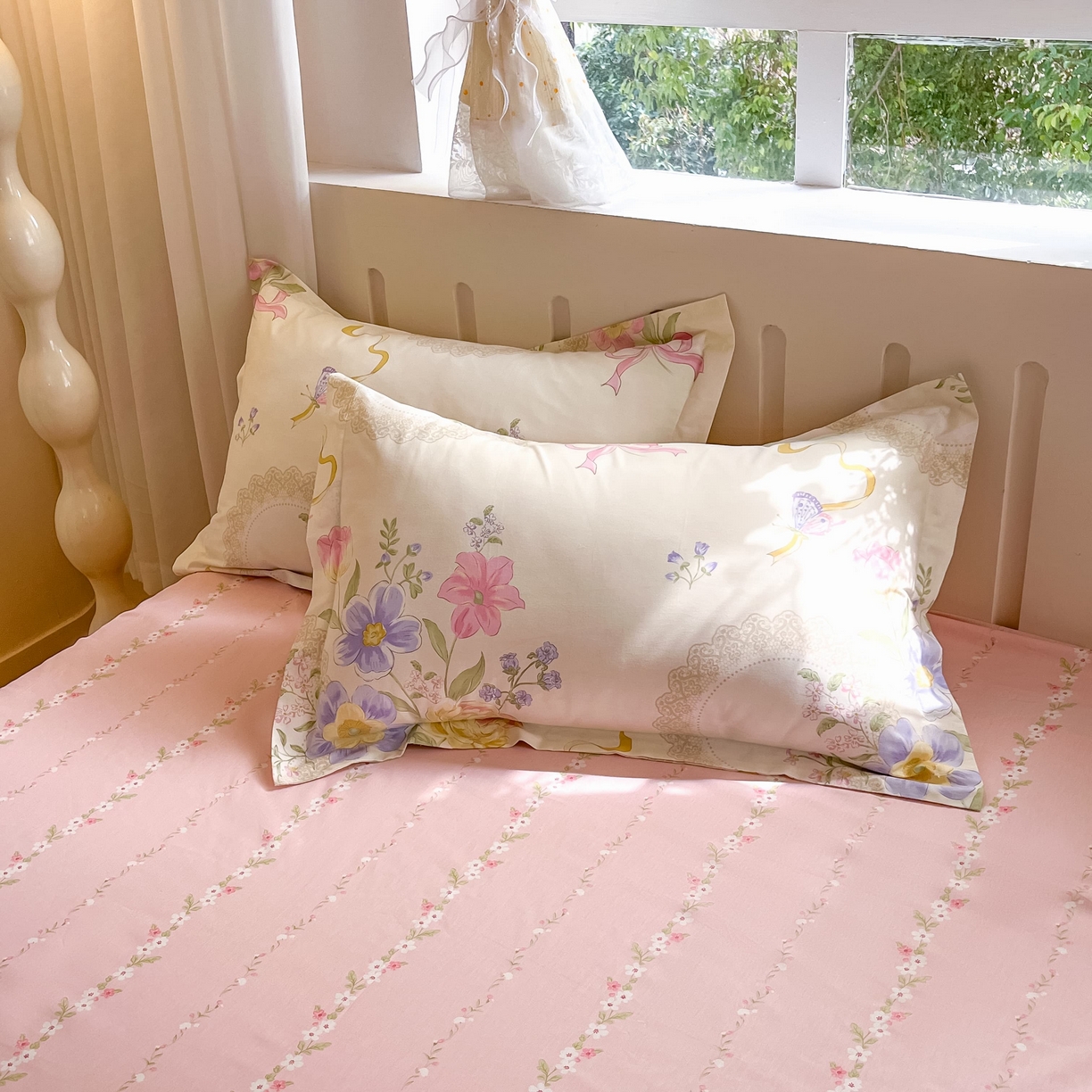 大吉 2025新款亲肤舒适全棉纯棉喷气小清新印花系列单枕套枕套单件单品枕套 秘境