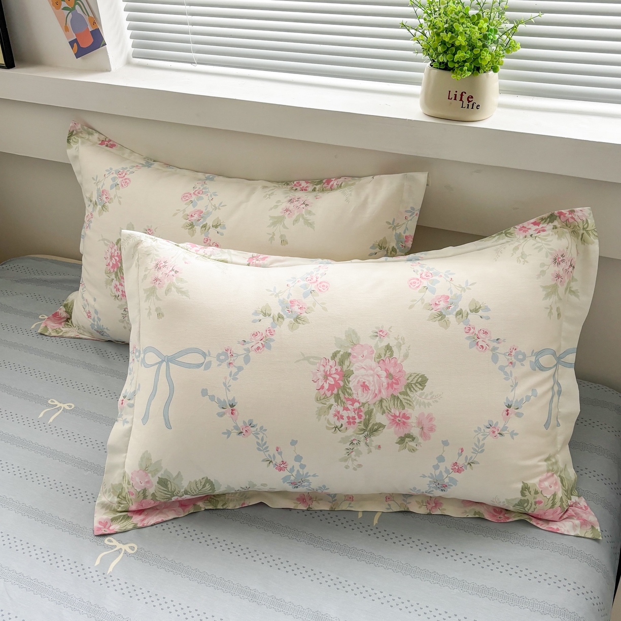 大吉 2025新款亲肤舒适全棉纯棉喷气小清新印花系列单枕套枕套单件单品枕套 童话