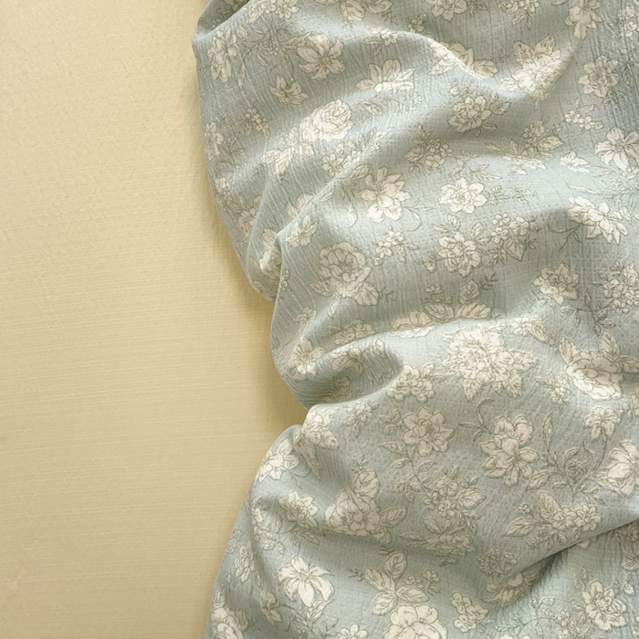 91家纺网 家纺一手货源 找家纺 港岛妹妹 2025新款高克重提花双层纱四件套-风格一 茶花