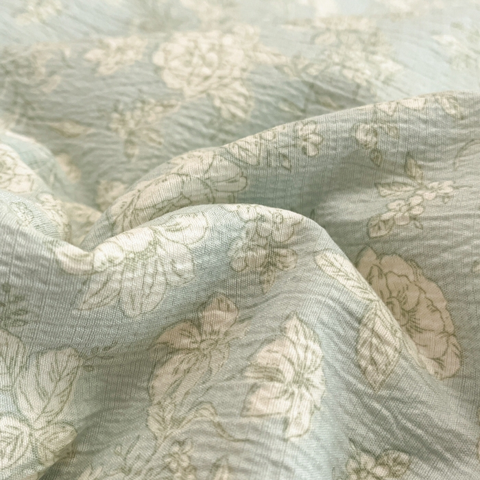 91家纺网 家纺一手货源 找家纺 港岛妹妹 2025新款高克重提花双层纱四件套-风格一 茶花