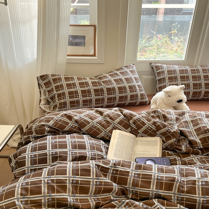 91家纺网 家纺一手货源 找家纺 港岛妹妹 2025新款高克重提花双层纱四件套-风格一 和熙