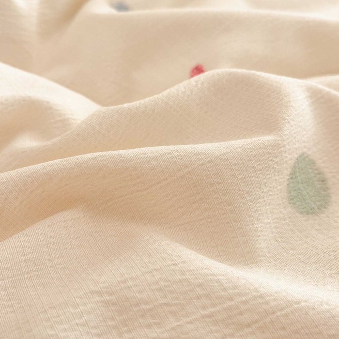 91家纺网 家纺一手货源 找家纺 港岛妹妹 2025新款高克重提花双层纱四件套-风格一 幻彩波点